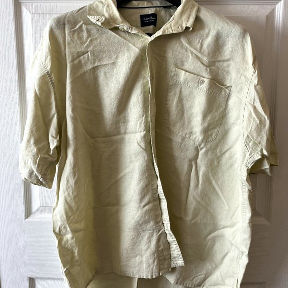 Indigo Palms Short sleeve 100% linen XXL - Picture 1 of 3